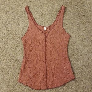 Mauve pink lace free people tank
